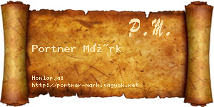 Portner Márk névjegykártya
